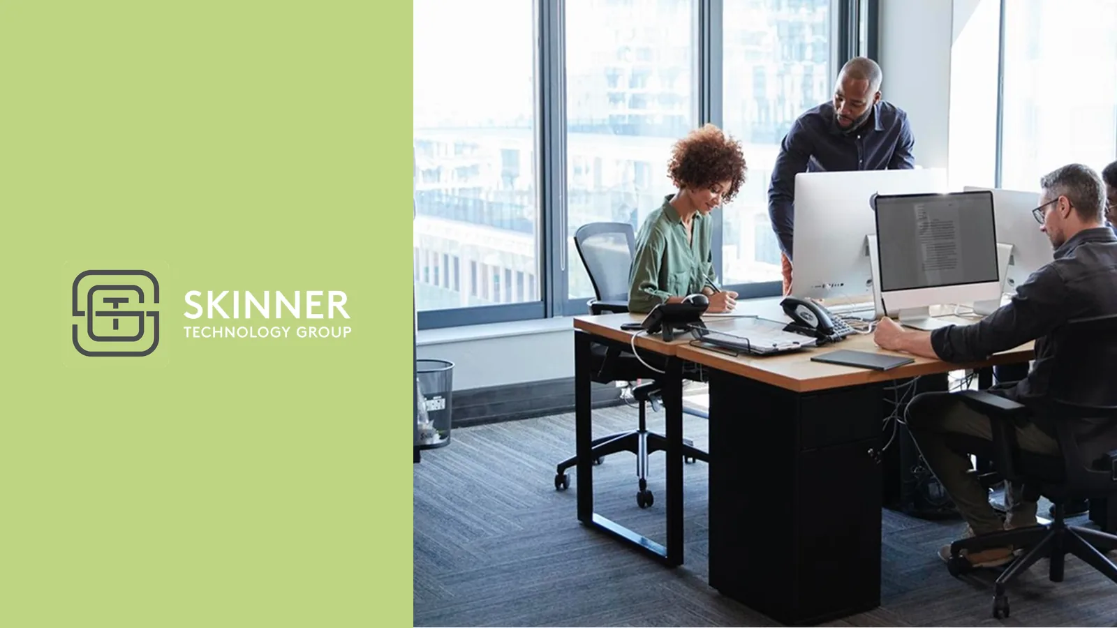 Skinner Technology Group brand and project imagery