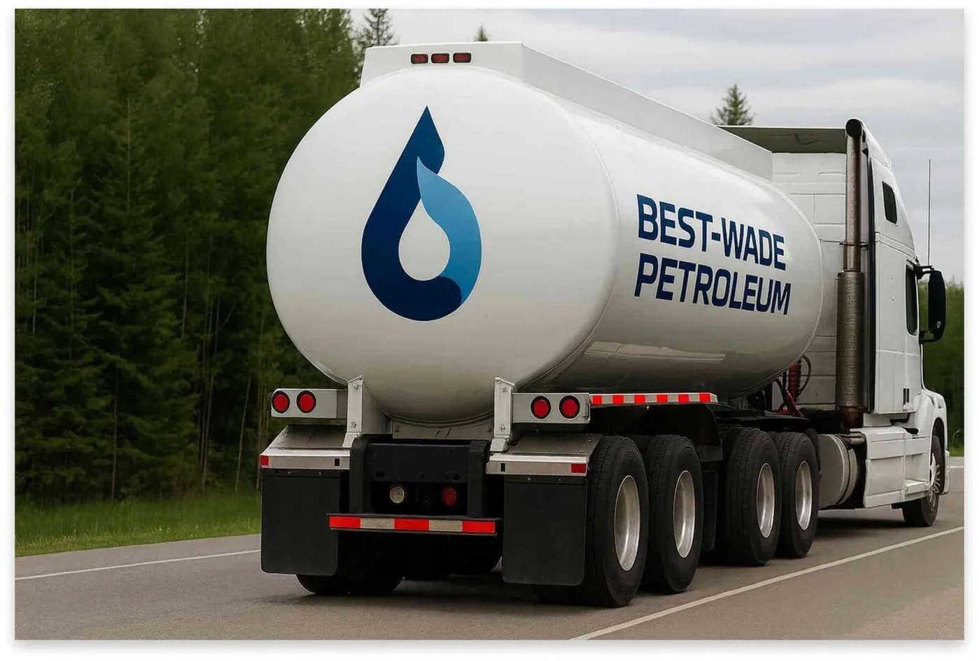 Logo on a fuel tanker