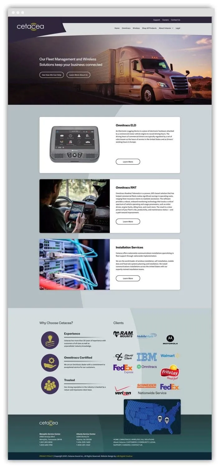 Full homepage design