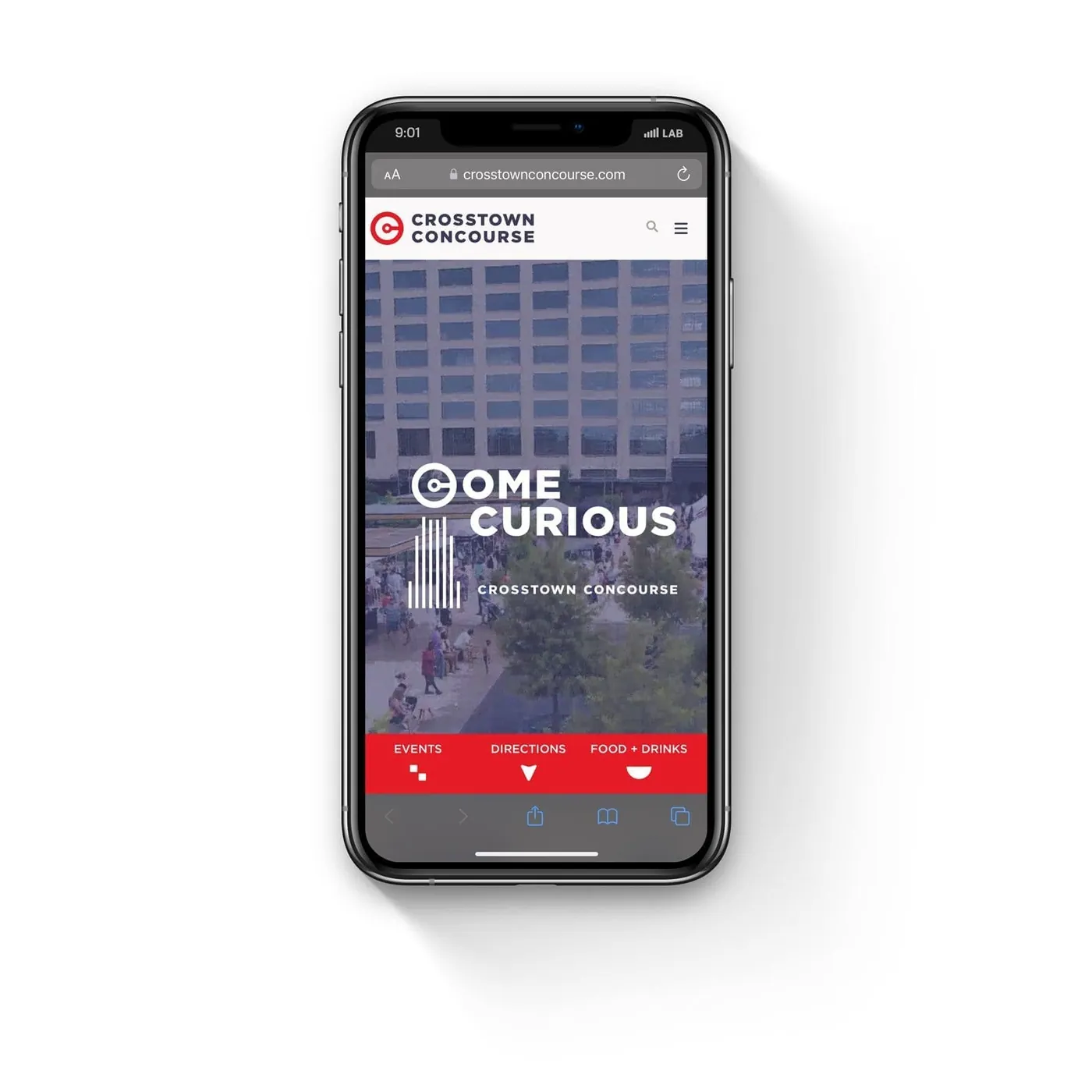Homepage on a phone