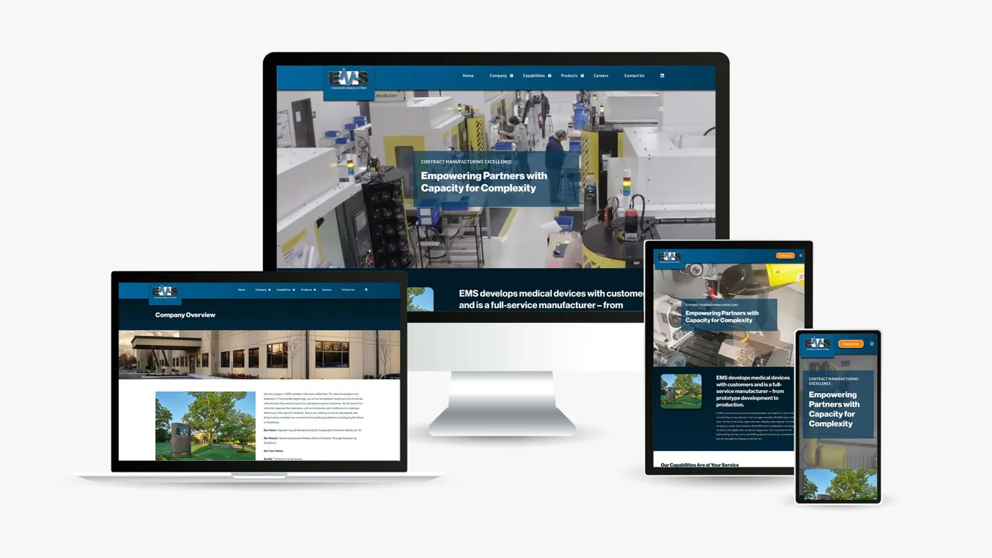 Website shown across devices