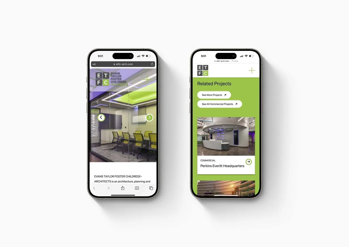 Website on two phones