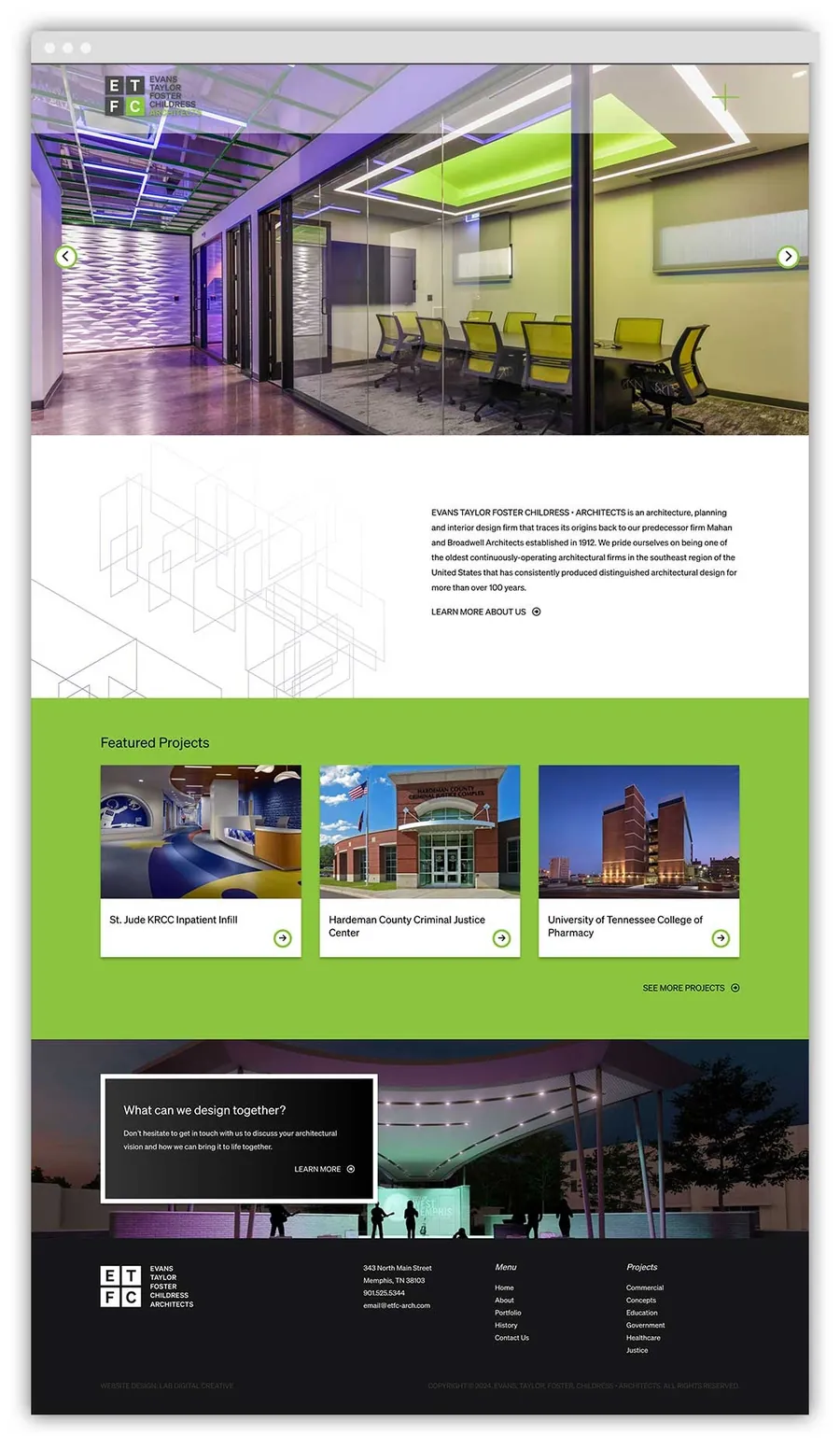 Homepage design