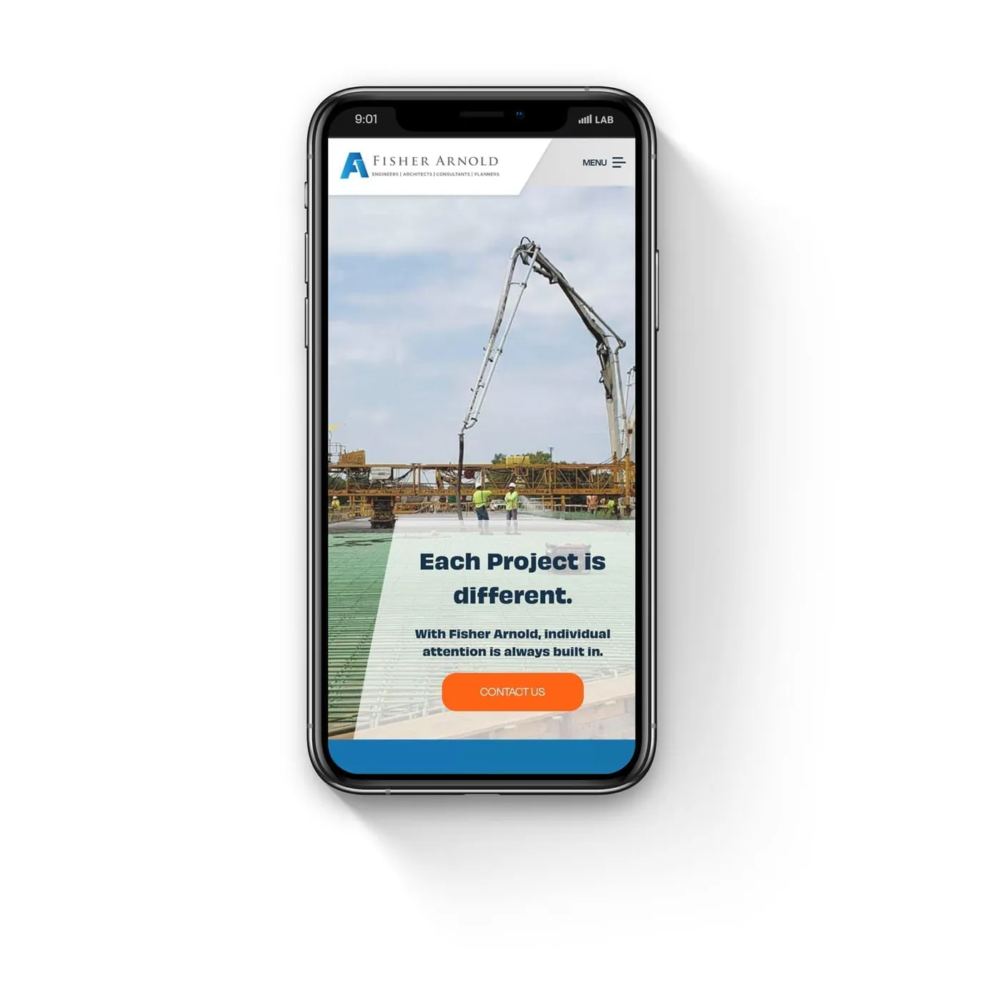 Homepage on a phone