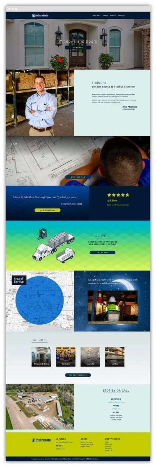 Full homepage design