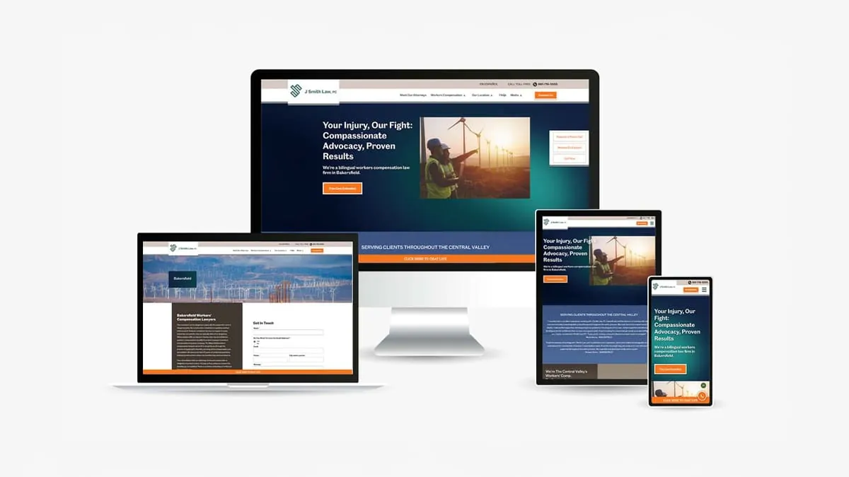 Website shown across devices