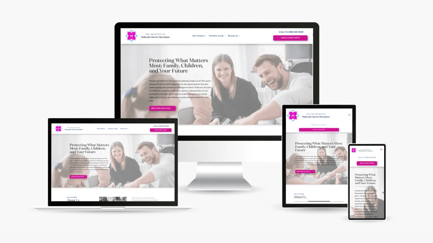 Website shown across devices