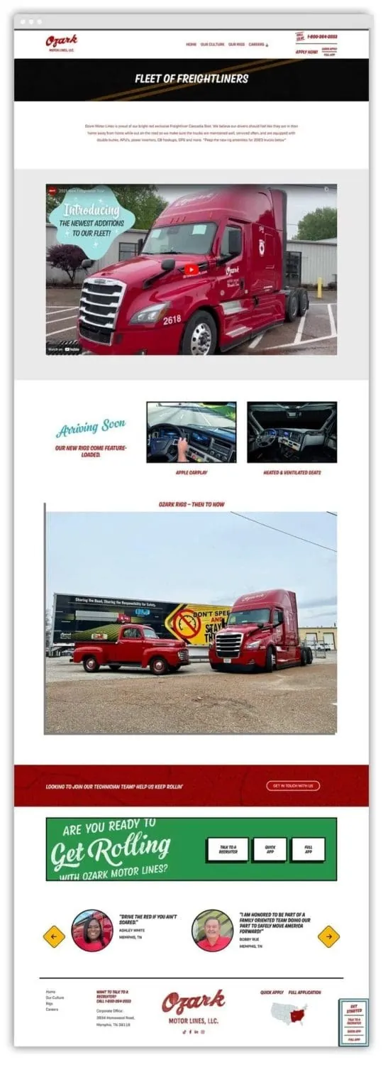 Our Rigs page