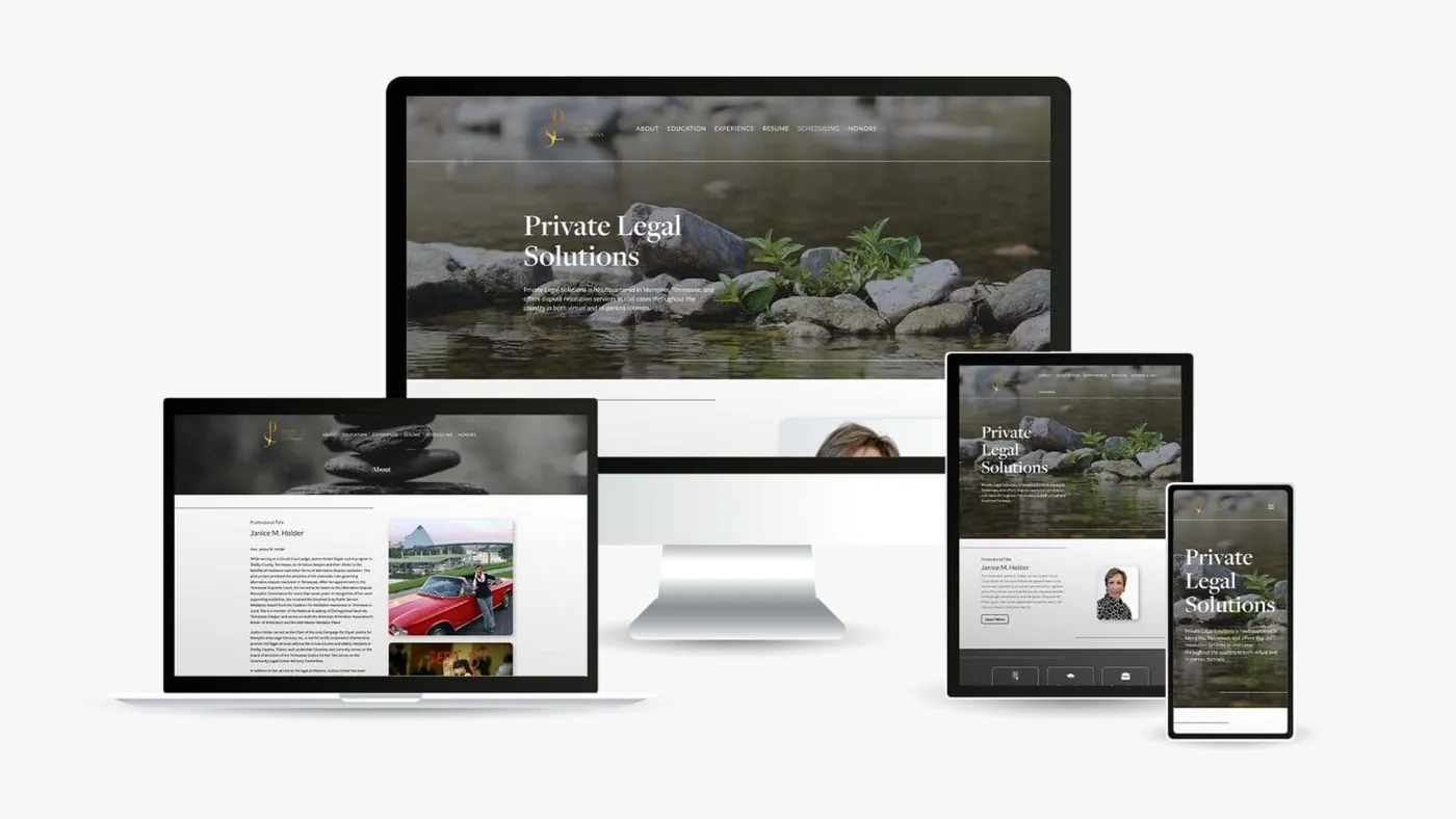 Website shown across devices