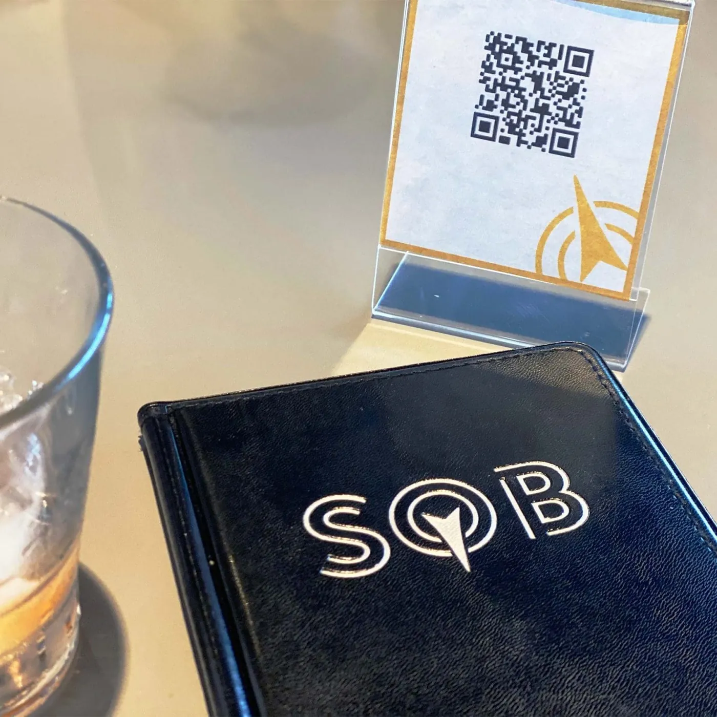 Logo on a menu and table card