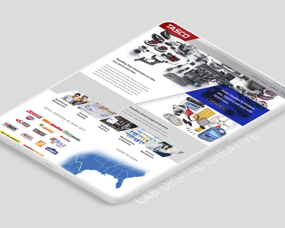 TASCO Aftermarket Logo and Web Design Memphis Website Design Agency